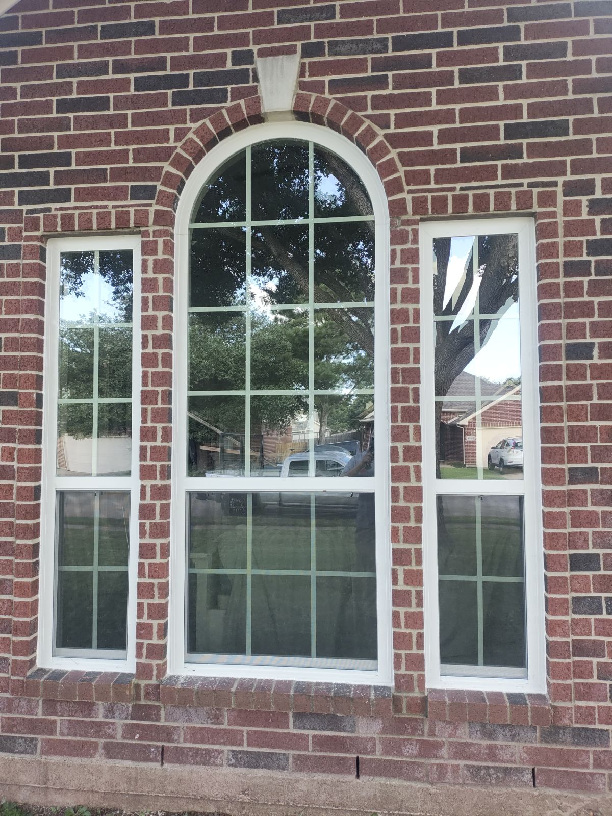 Three windows with arched top